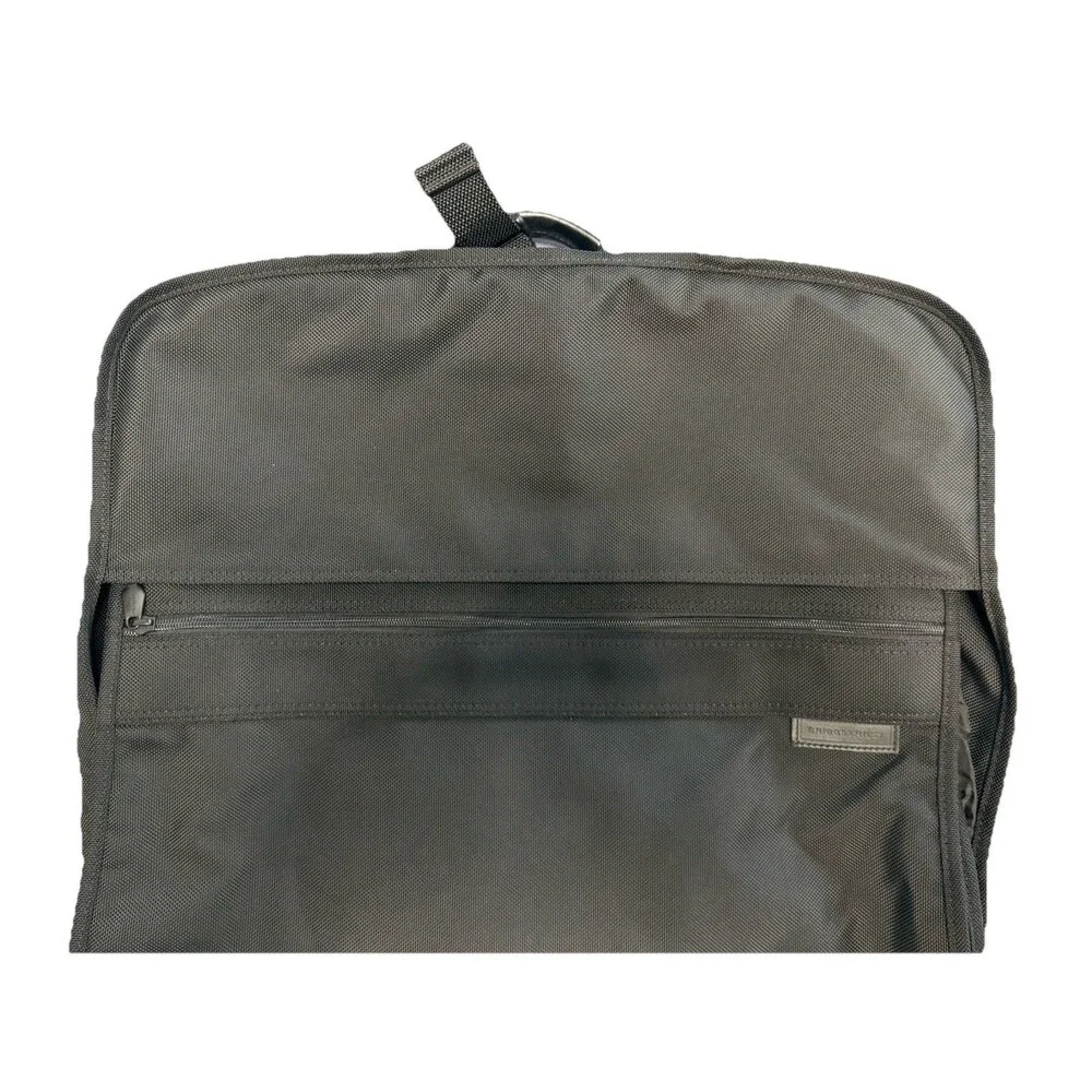 Briggs & Riley Baseline Garment Bag Black Ballistic Nylon BiFold Travel Suit Bag